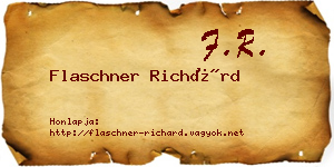 Flaschner Richárd névjegykártya